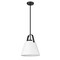 Z-Lite Z-Studio Pendant, 1-Light, 12.5 In.W x 14 In.H, Matte Black/Ivory 743P12-MB - alternate 7